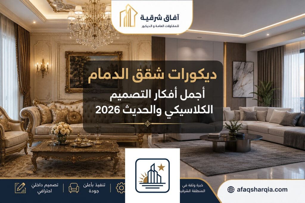 ديكورات شقق الدمام: أجمل أفكار التصميم الكلاسيكي والحديث 2026